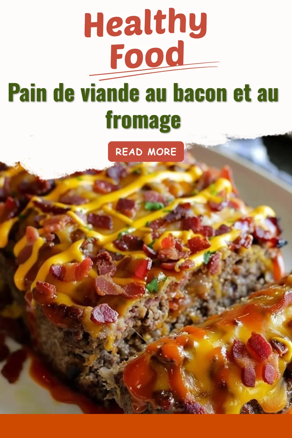Pain de viande au bacon et au fromage, plat savoureux et réconfortant