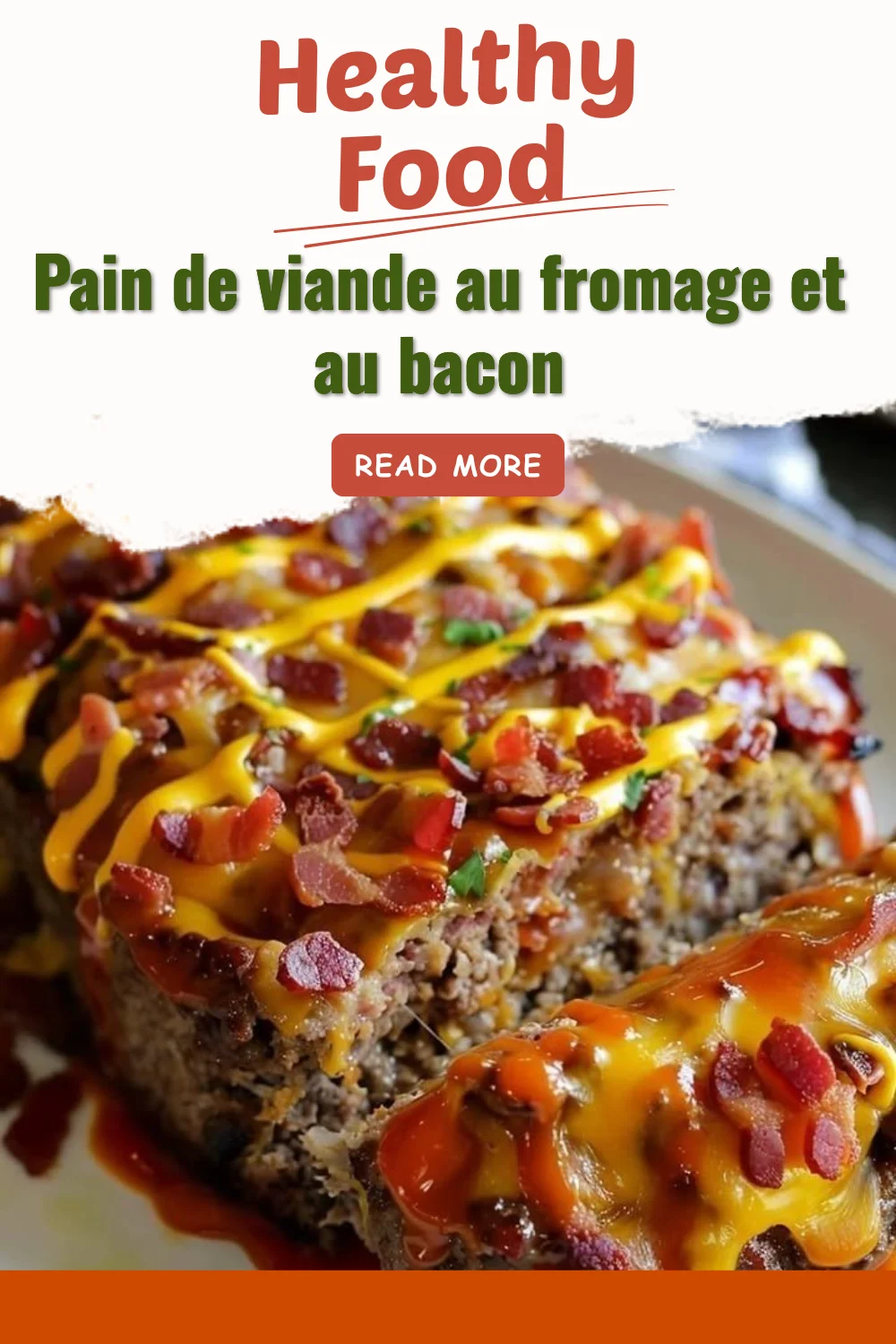 Pain de viande au fromage et au bacon, un plat savoureux et réconfortant