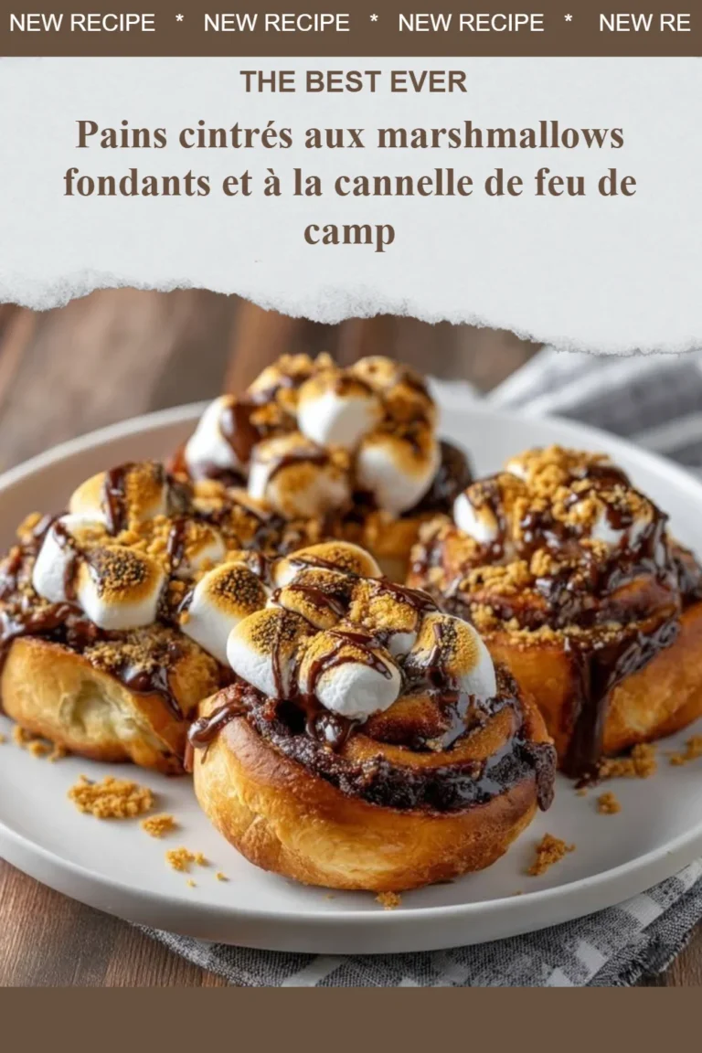 Pains cintrés aux marshmallows et à la cannelle dorés au feu de camp