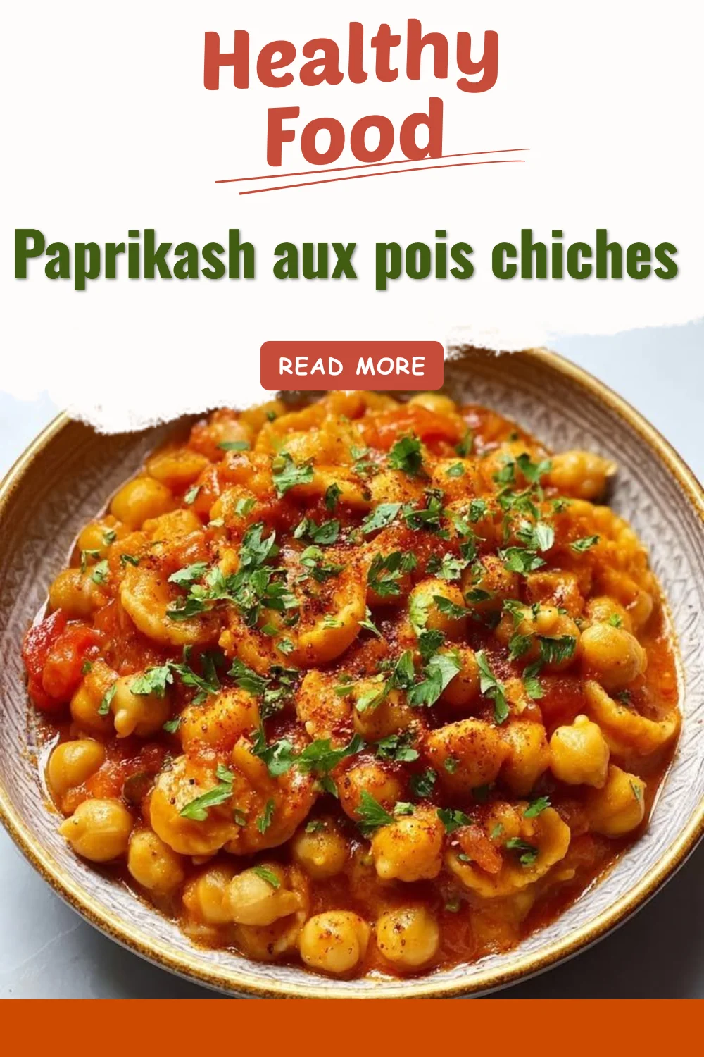 Paprikash aux pois chiches, un plat coloré et savoureux à base d'épices