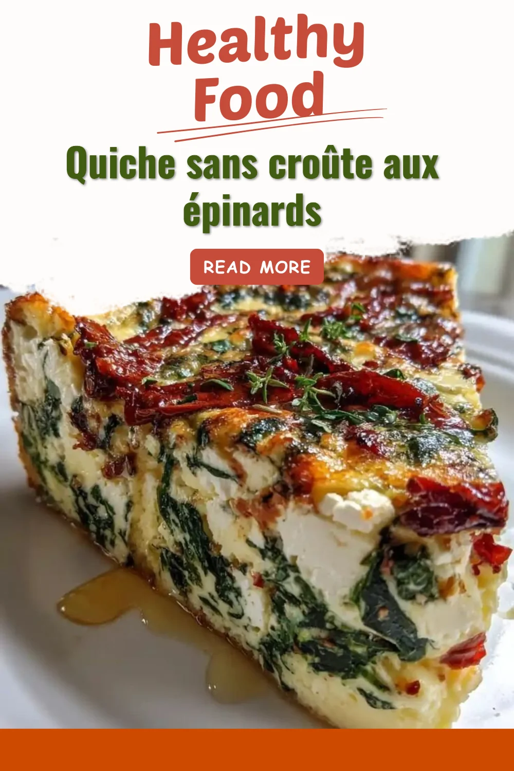 Quiche sans croûte riche en épinards, une recette savoureuse et saine.