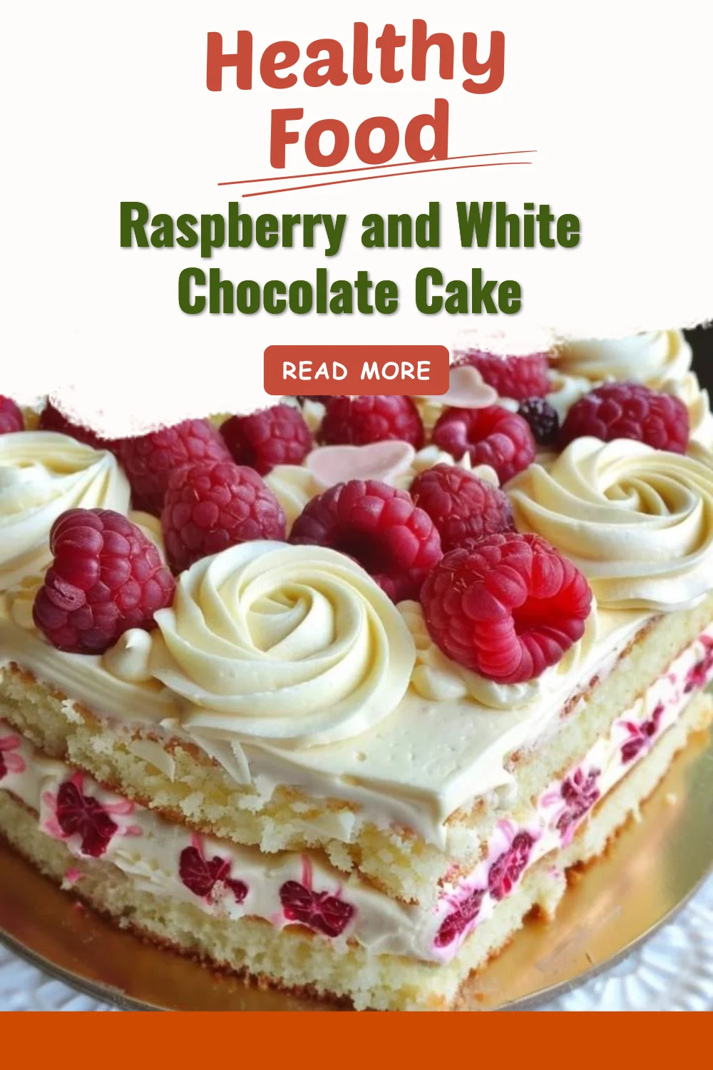 Gâteau framboise et chocolat blanc moelleux décoré de framboises fraîches