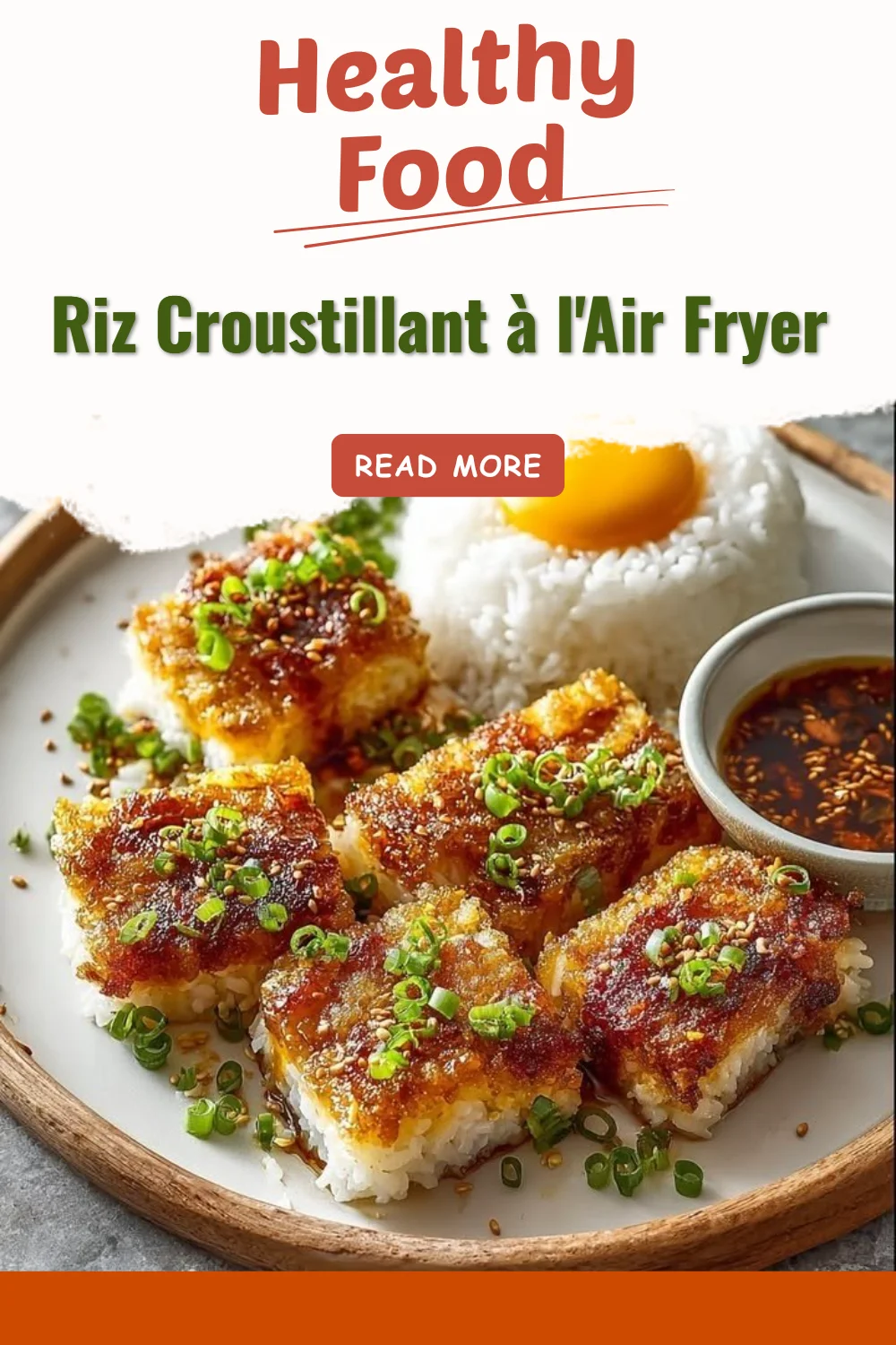 Riz Croustillant préparé dans un Air Fryer, un plat savoureux et croustillant.