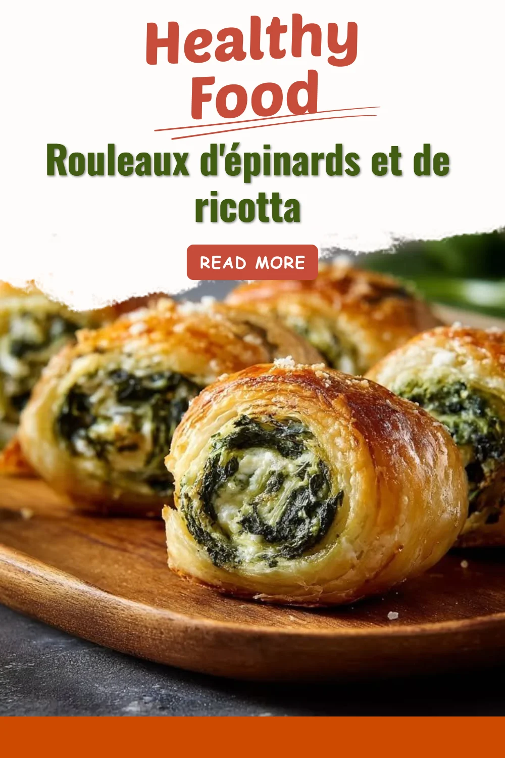 Rouleaux d'épinards et de ricotta présentés sur une assiette.