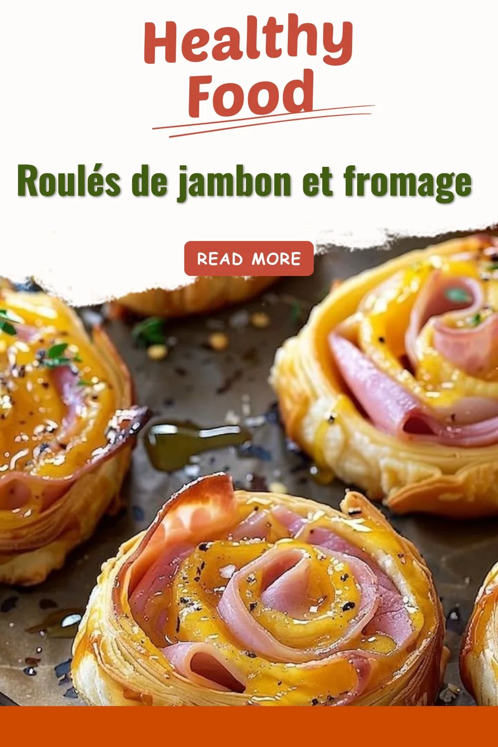 Roulés de jambon et fromage prêts à être dégustés