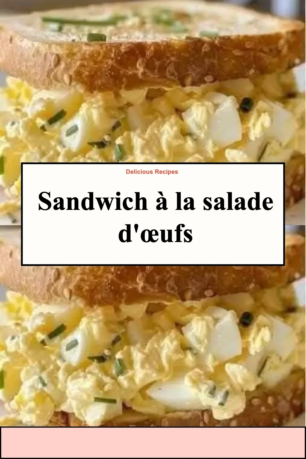Sandwich à la salade d'œufs mystère garni de laitue fraîche