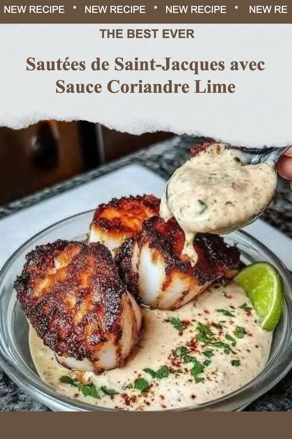 Sautées de Saint-Jacques avec Sauce Coriandre Lime, plat délicieux et raffiné