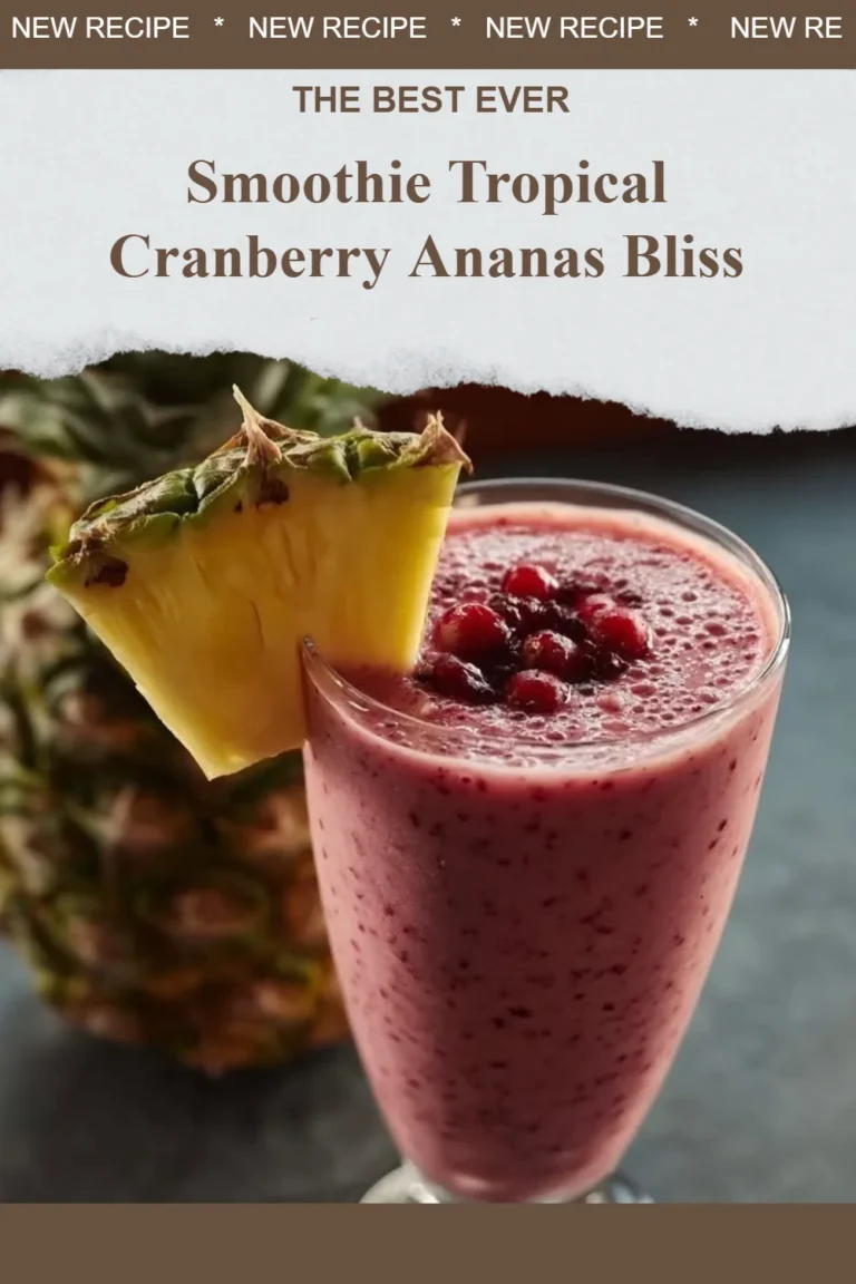 Smoothie tropical cranberry et ananas, mélange fruité et rafraîchissant