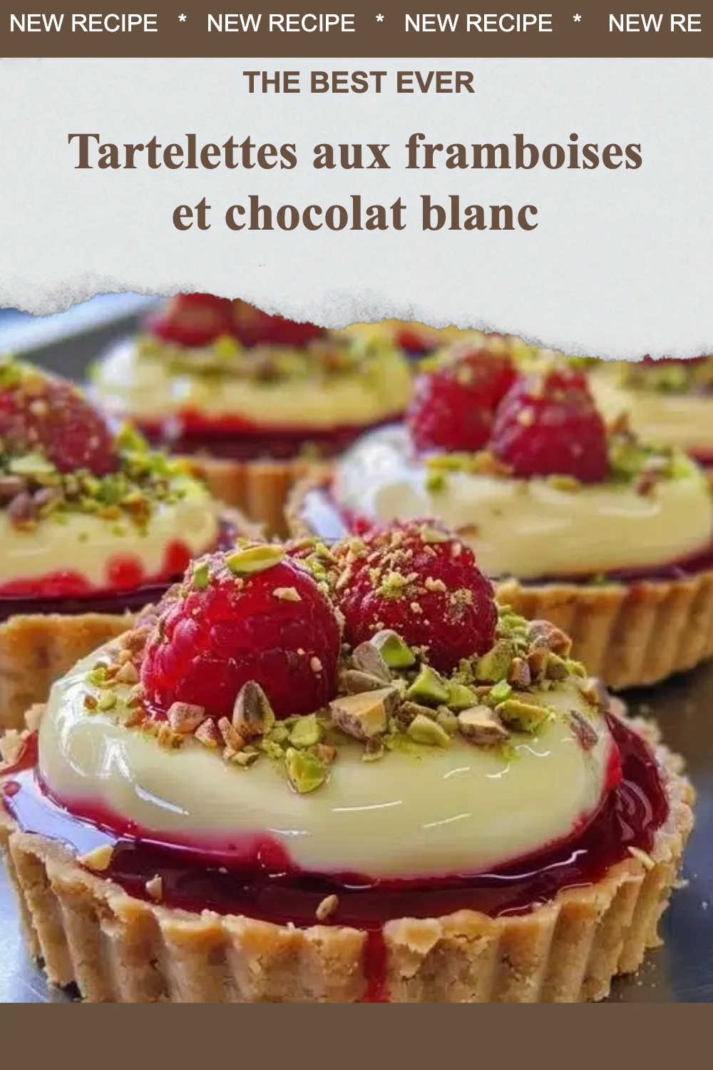 Tartelettes aux framboises et chocolat blanc, un dessert délicieux et raffiné.