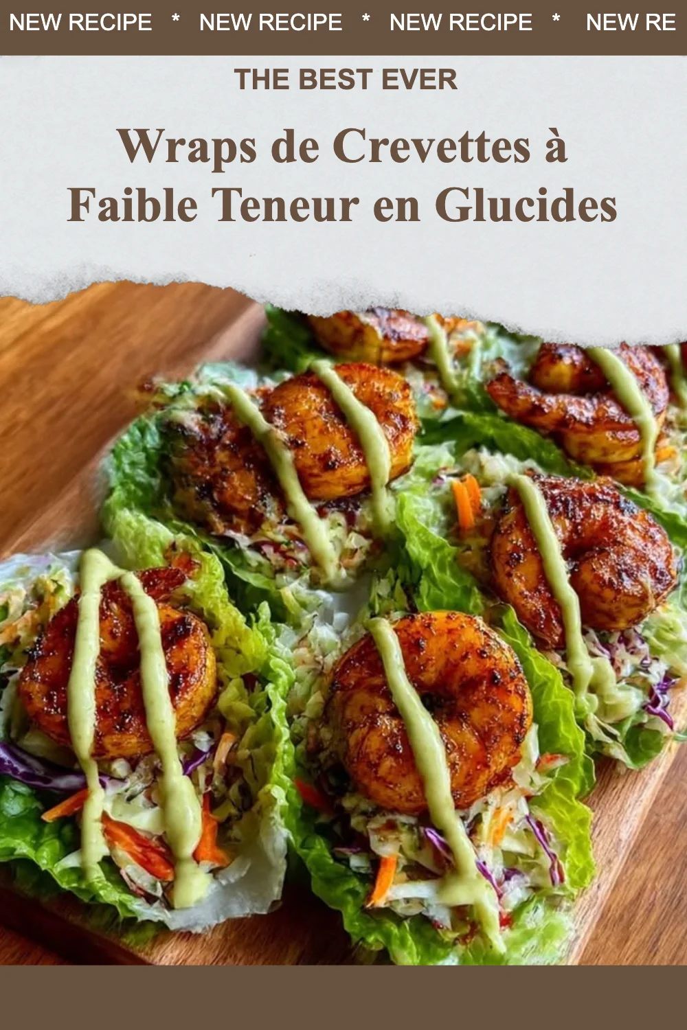 Wraps de crevettes à faible teneur en glucides