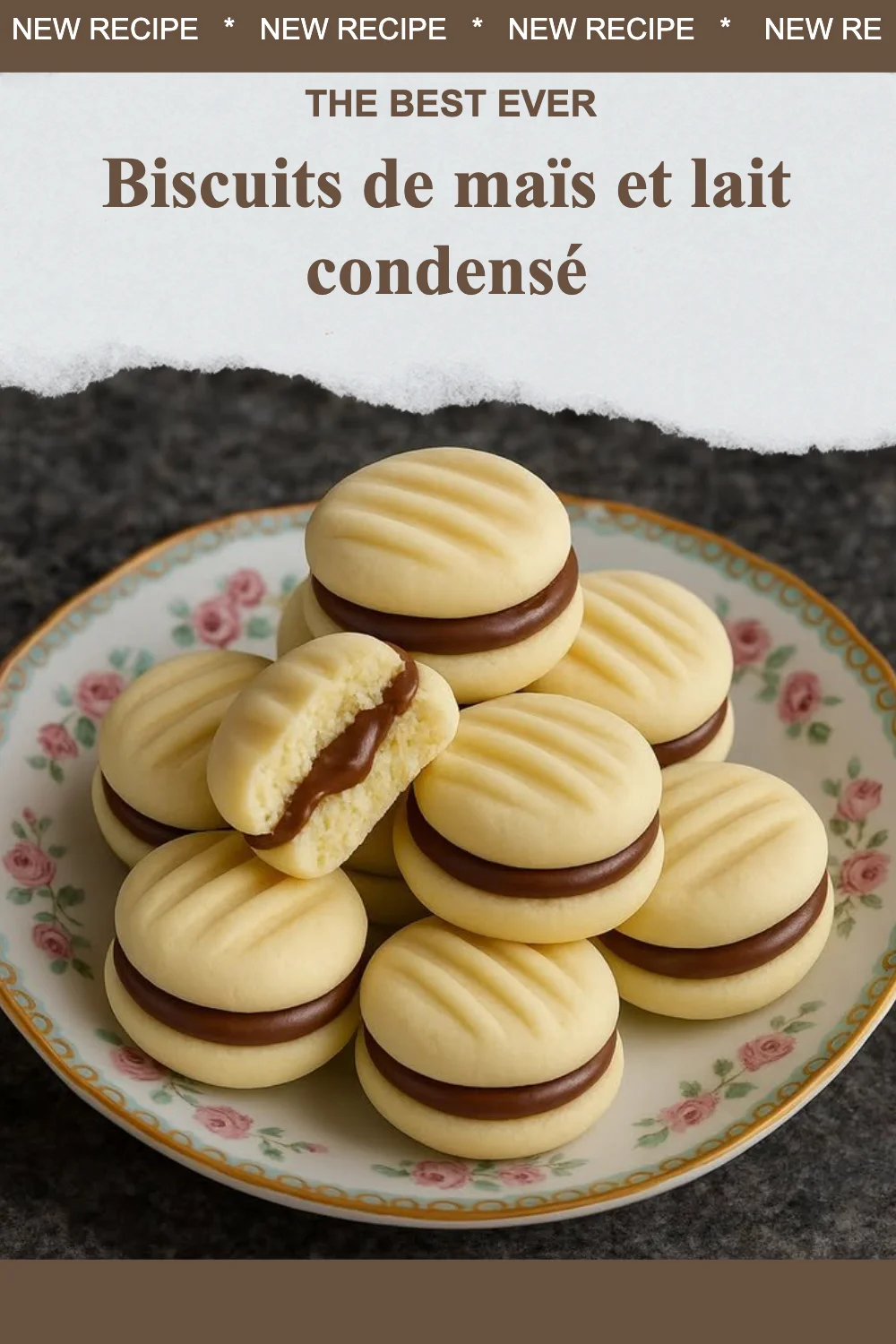 Biscuits de maïs cuits avec du lait condensé, une gâterie savoureuse.
