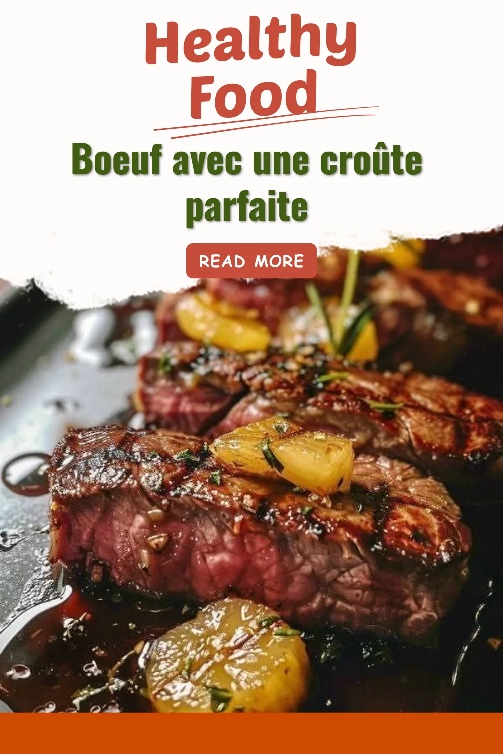 Boeuf croûte parfaitement doré et appétissant, prêt à servir.