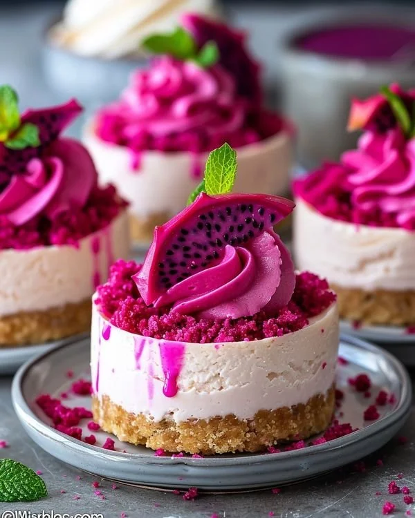 Cheesecake au fruit du dragon