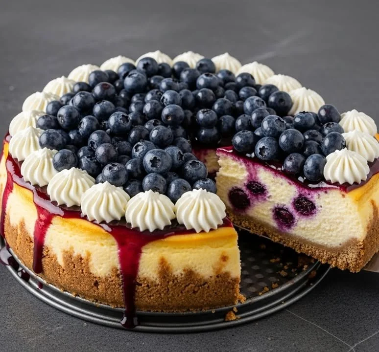 Cheesecake aux myrtilles