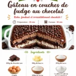Gâteau au Chocolat avec Crème Fouettée et Fraises