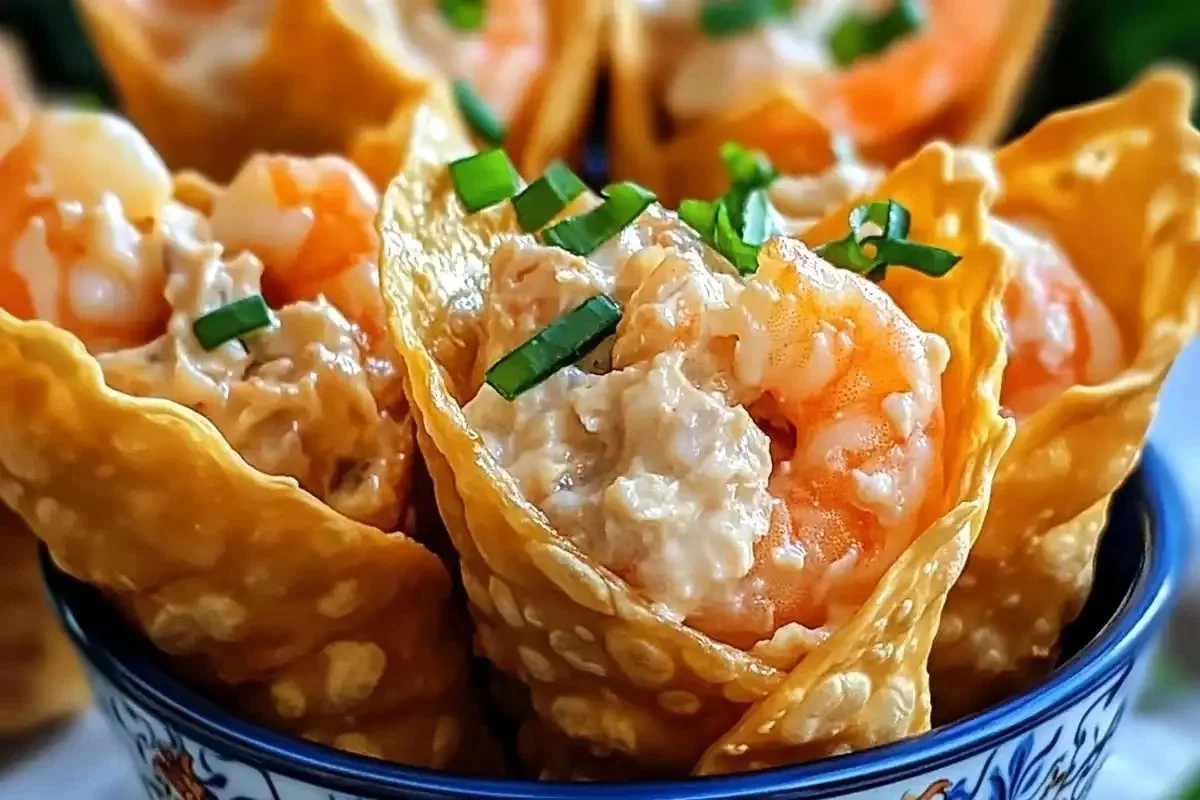 C&ocirc;nes de Wonton aux Crevettes