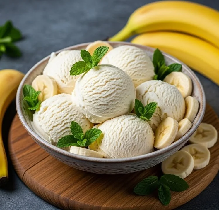 Cr&egrave;me Glac&eacute;e Cr&eacute;meuse &agrave; la Banane