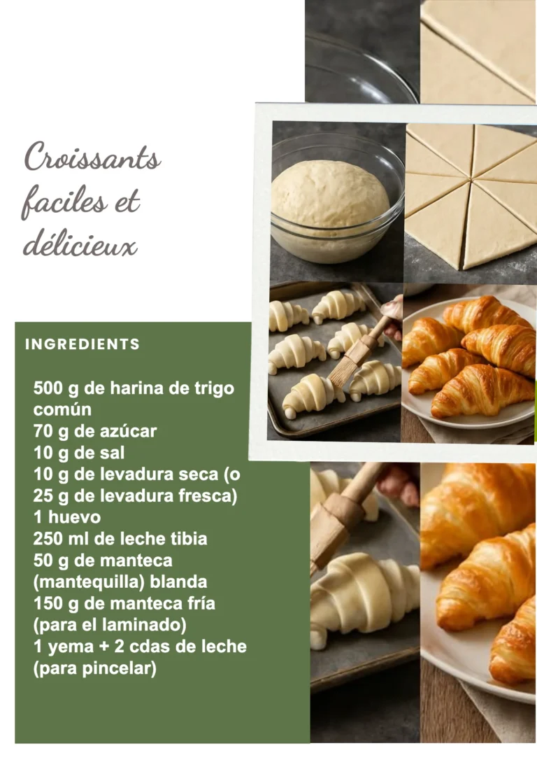 Recette de croissants faciles et délicieux tout enfeuilletés et dorés