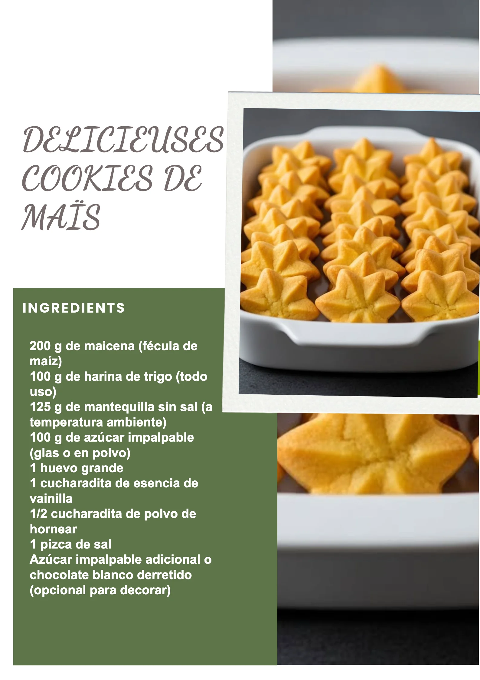 DELICIEUSES COOKIES DE MAÏS