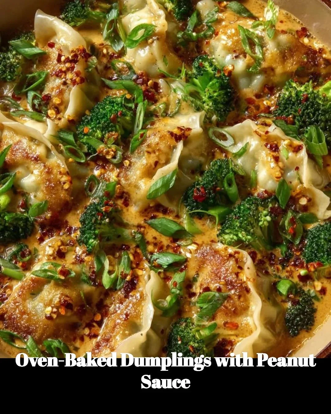 Dumplings au four avec sauce aux cacahu&egrave;tes