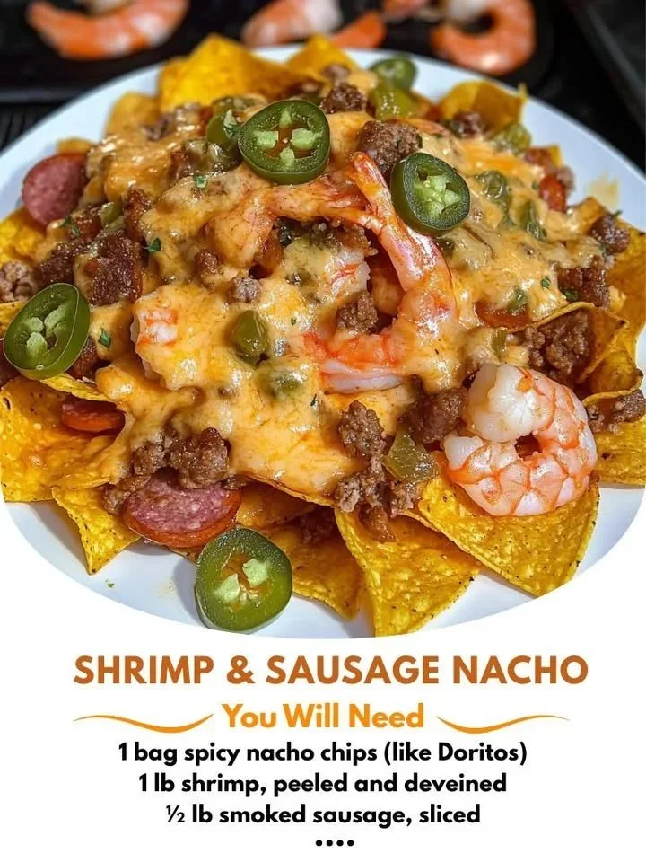 Explosion de Nachos aux Crevettes et Saucisse