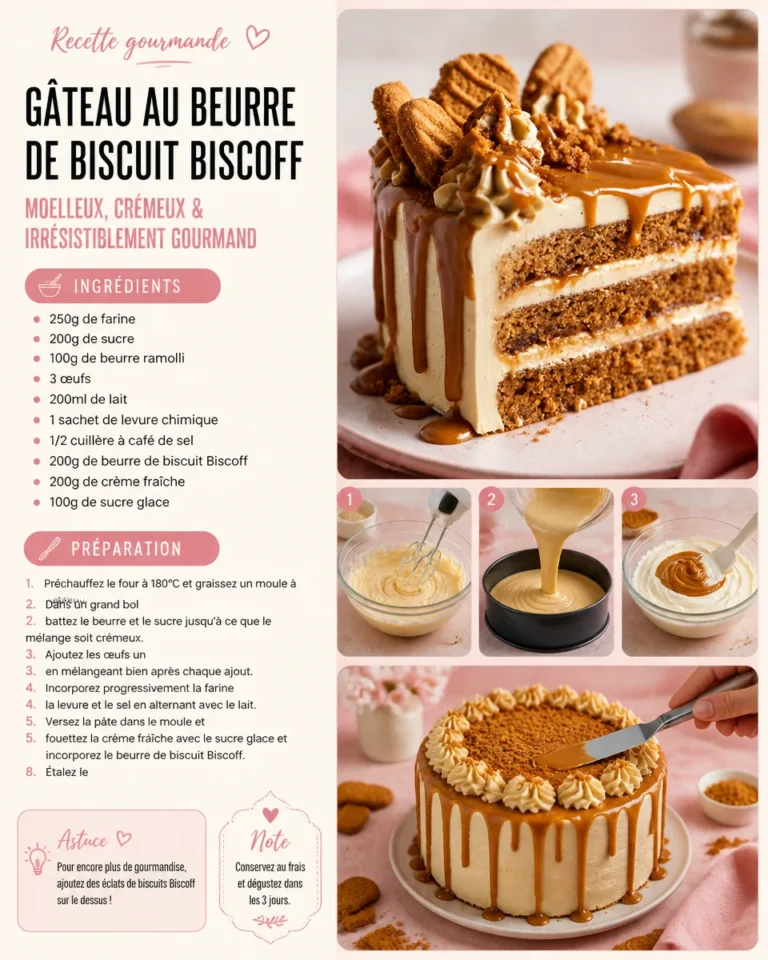 Gâteau Biscoff au beurre de biscuit savoureux et moelleux