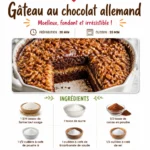 Gâteau au chocolat doux avec garniture crémeuse au caramel
