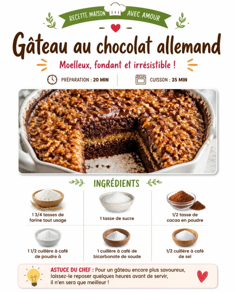 Gâteau au chocolat allemand riche et fondant, une délicieuse recette à savourer.