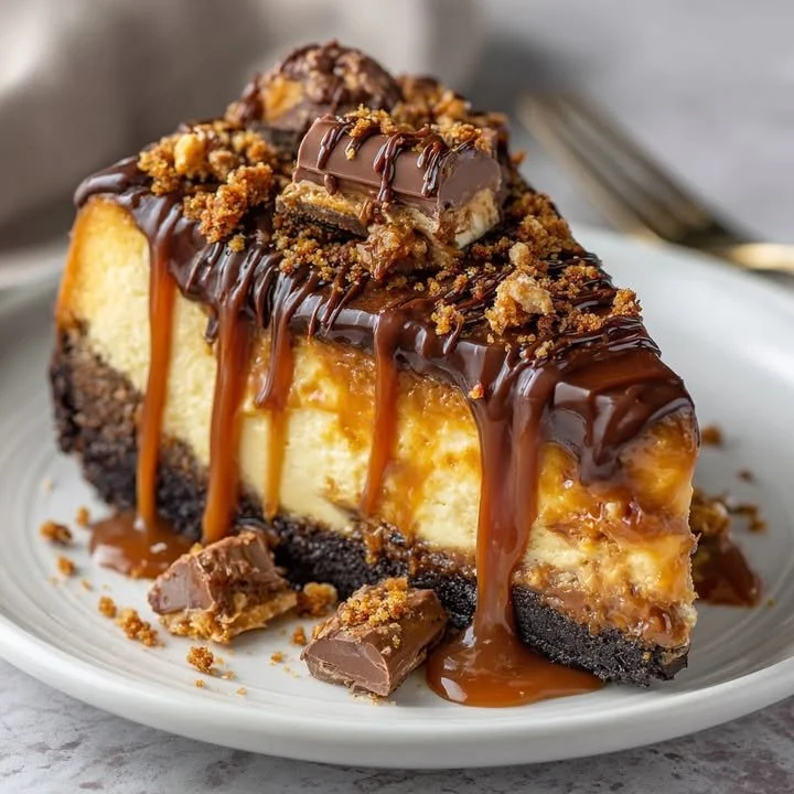 Gâteau au fromage Snickers