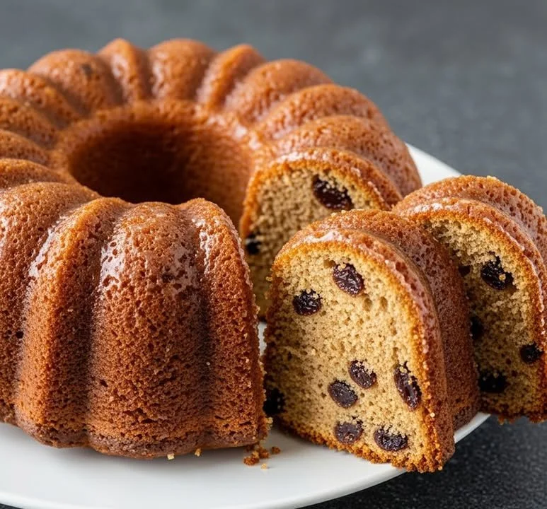 G&acirc;teau au rhum et raisins secs