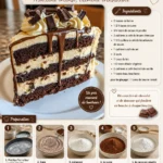Gâteau au chocolat moelleux avec garniture de caramel