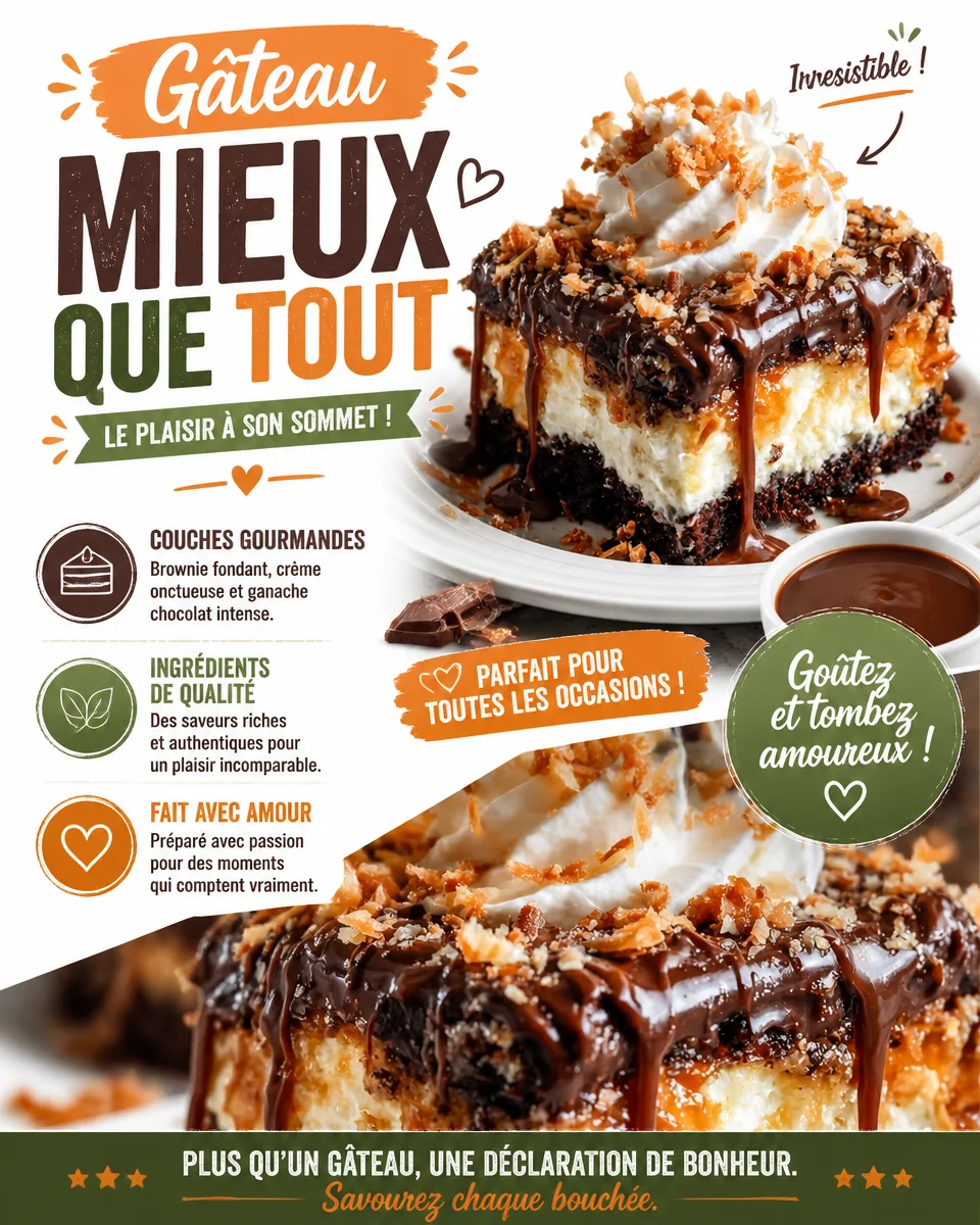 Gâteau Mieux Que Tout décoré, un dessert savoureux et élégant.