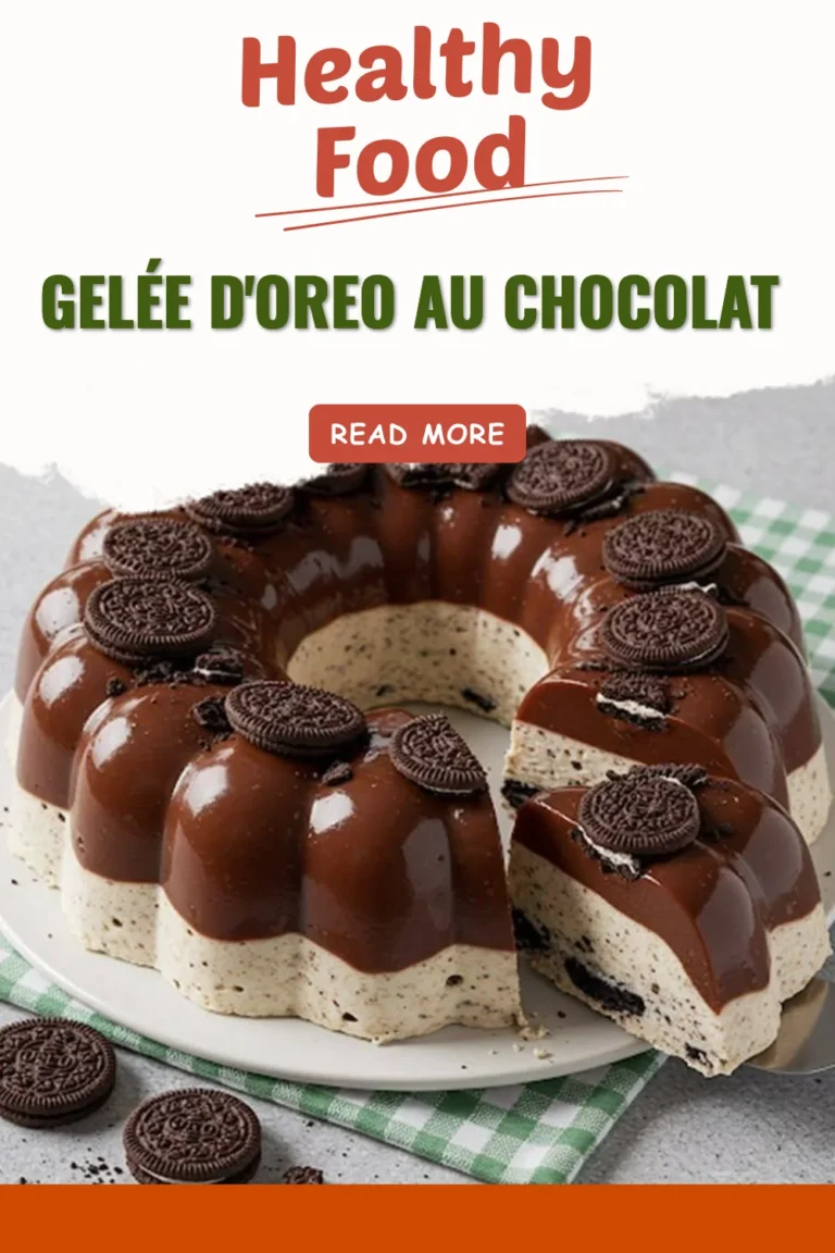 Savoureuse gelée d'Oreo au chocolat, un dessert irrésistible et gourmand.