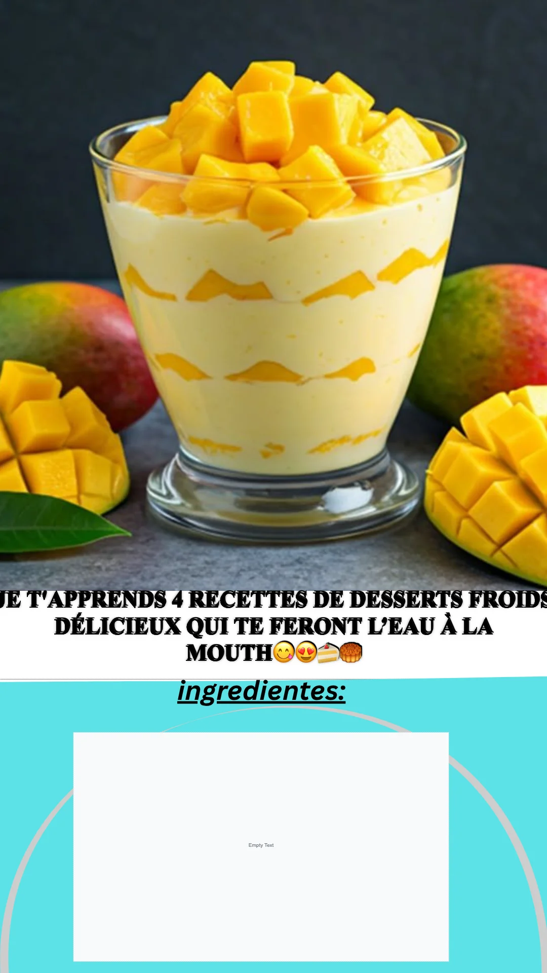 Recettes de desserts froids : 4 desserts savoureux et rafraîchissants à essayer