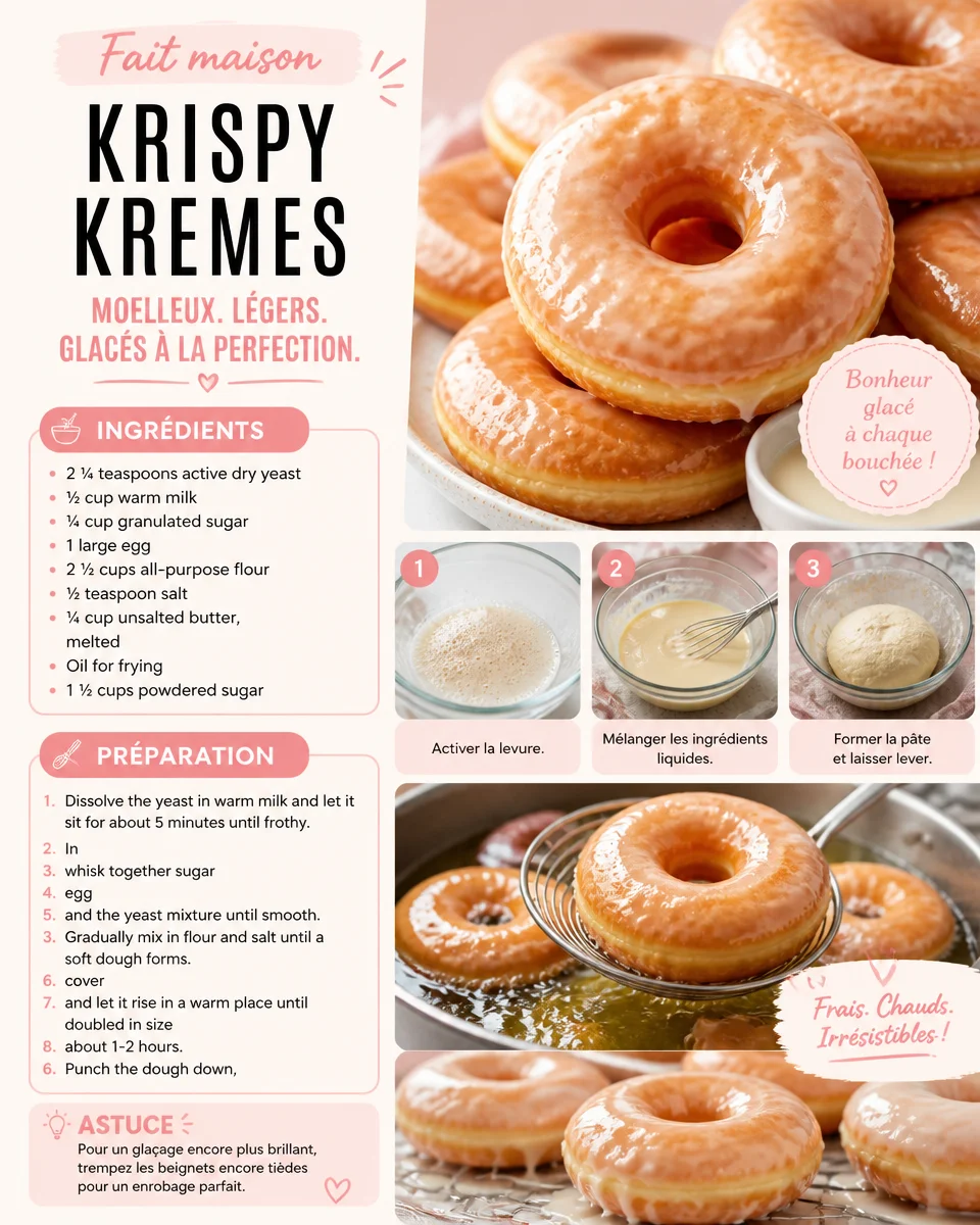 Krispy Kremes faits maison sur une assiette, prêts à être dégustés