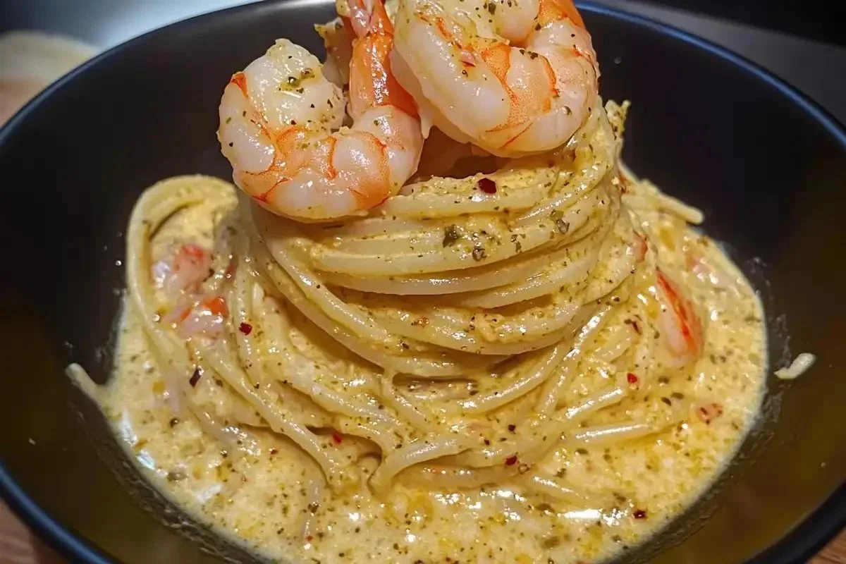 Linguine &agrave; la cr&egrave;me de crevettes