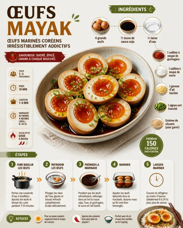 Oeufs Mayak avec épices sur un plat coloré, recette savoureuse et traditionnelle.