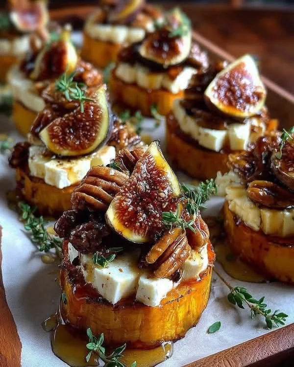 Roasted Sweet Pumpkin with Creamy Cheese and Caramelized Figs