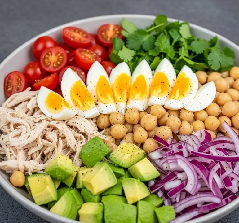 Salade Délicieuse de Poulet et de Pois Chiches