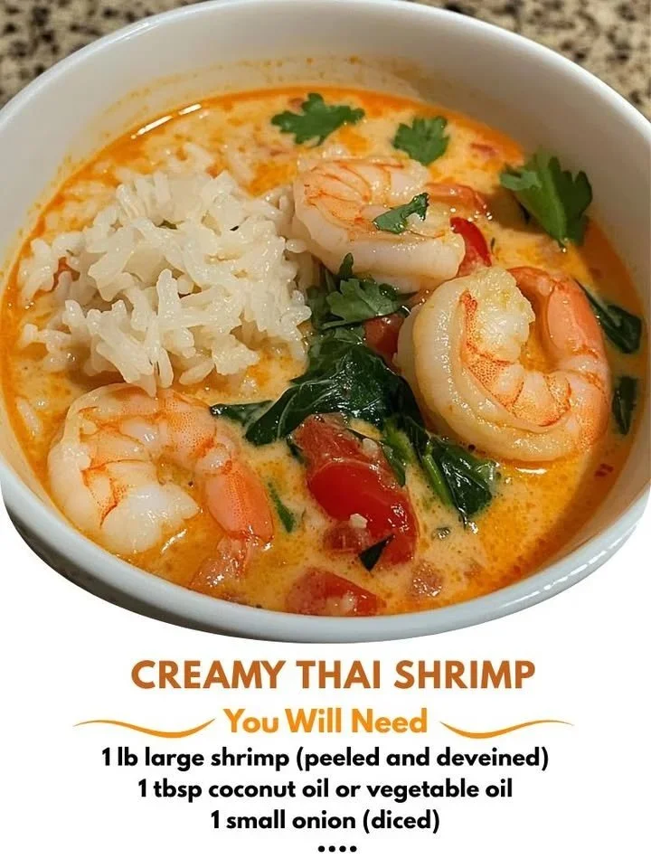 Soupe de Crevettes Tha&iuml;landaise Cr&eacute;meuse