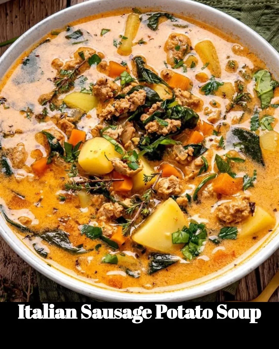 Soupe de pommes de terre &agrave; la saucisse italienne