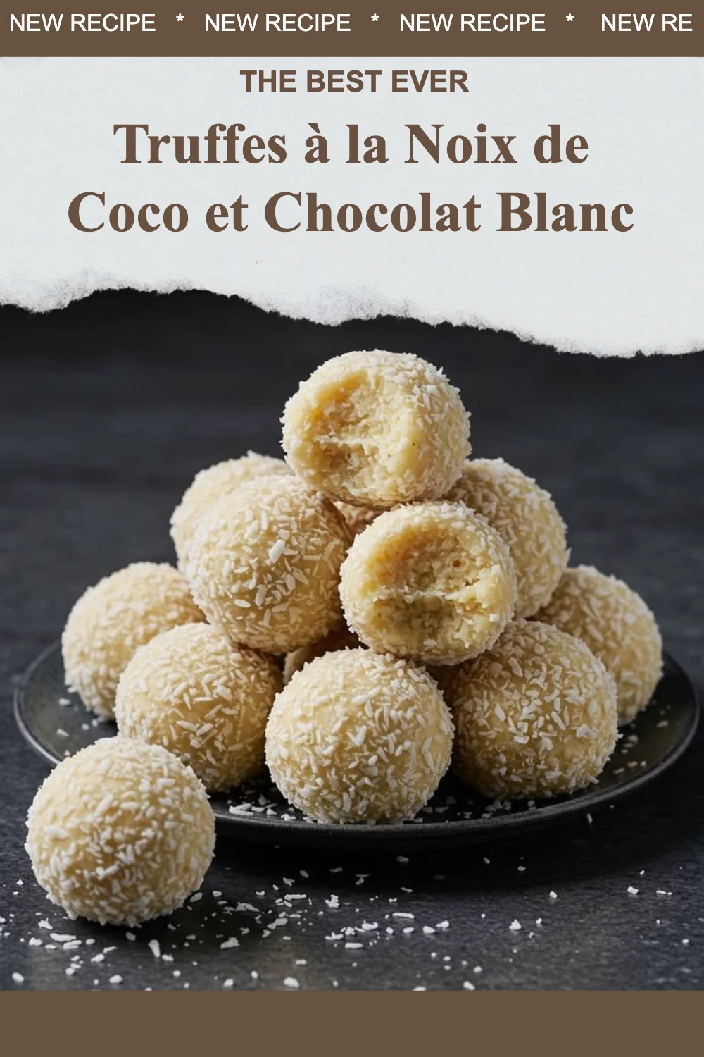 Truffes à la noix de coco et chocolat blanc, délicieuses douceurs artisanales.