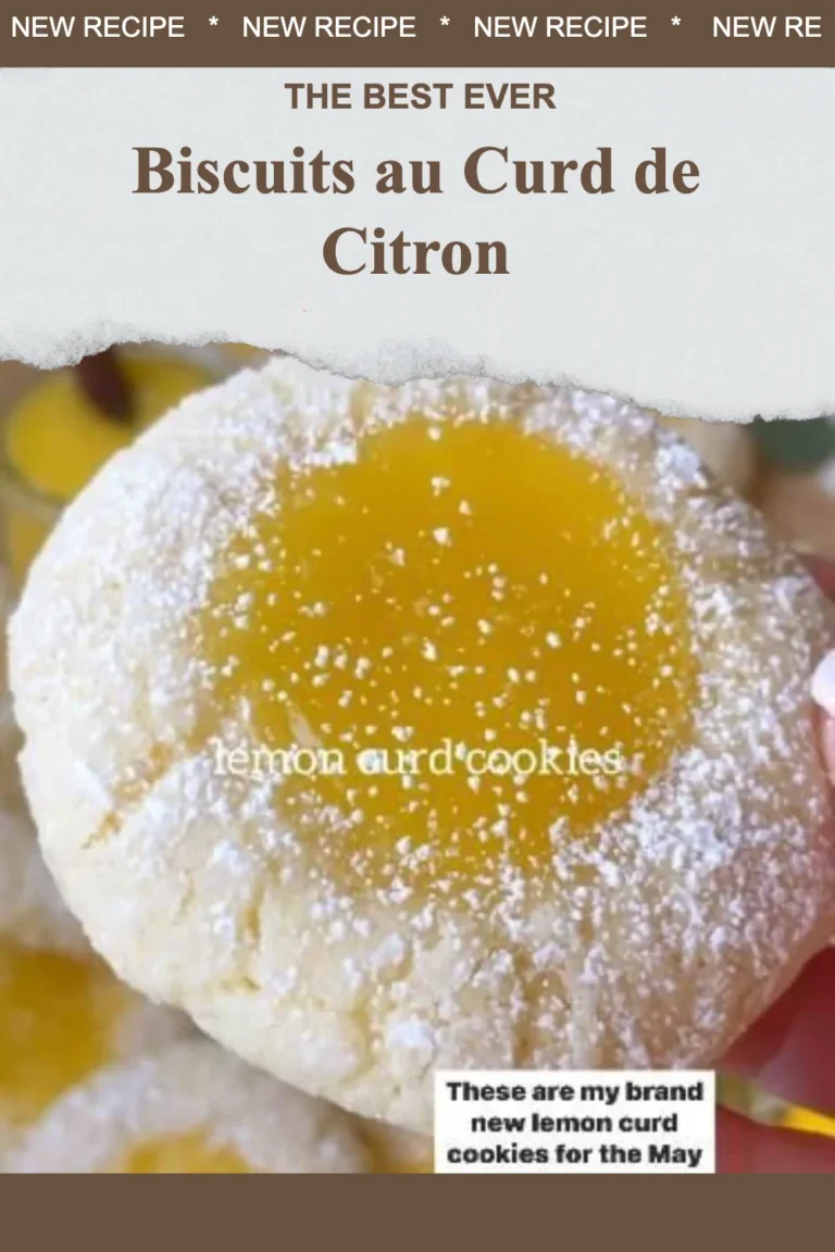 Biscuits au curd de citron, croustillants et savoureux
