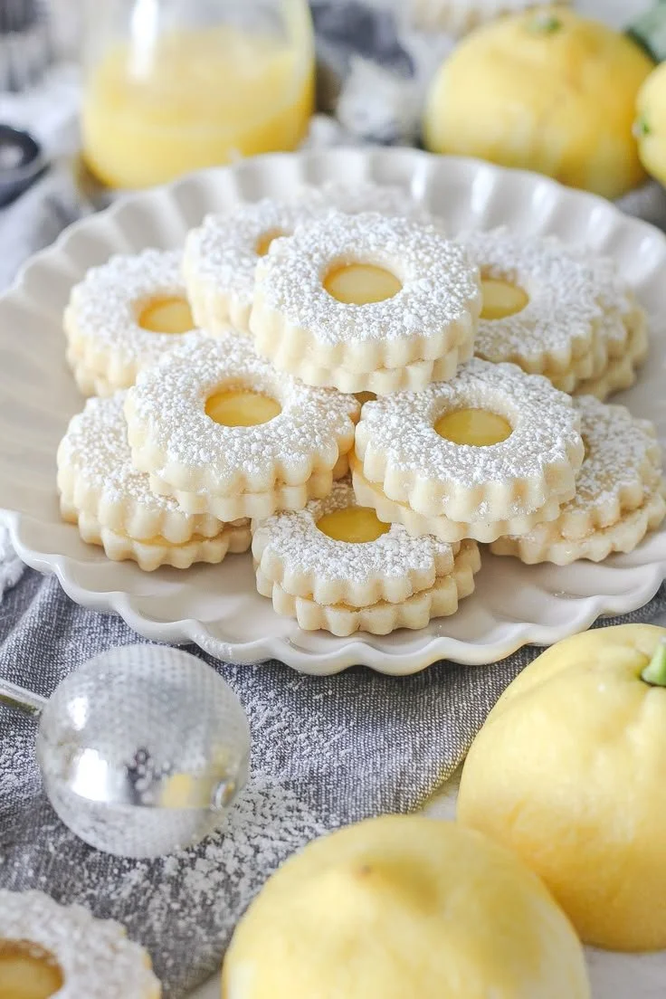 Biscuits Linzer au Curd de Citron