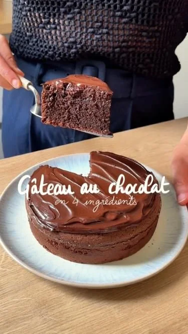 G&acirc;teau au chocolat - en 4 ingr&eacute;dients