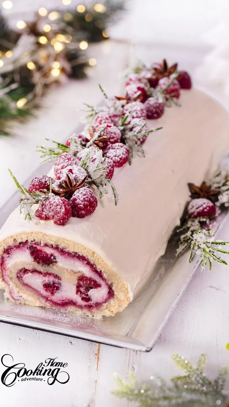 Gâteau Roulé aux Framboises