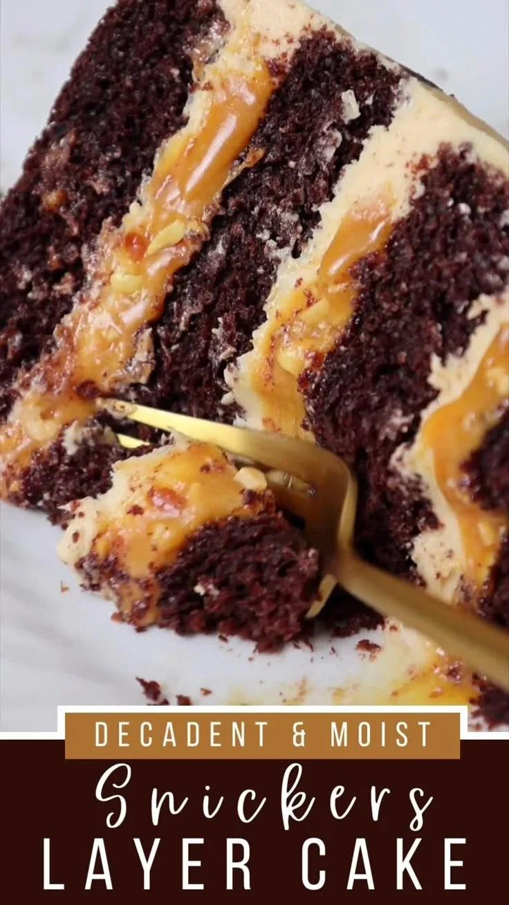 G&acirc;teau Snickers au chocolat