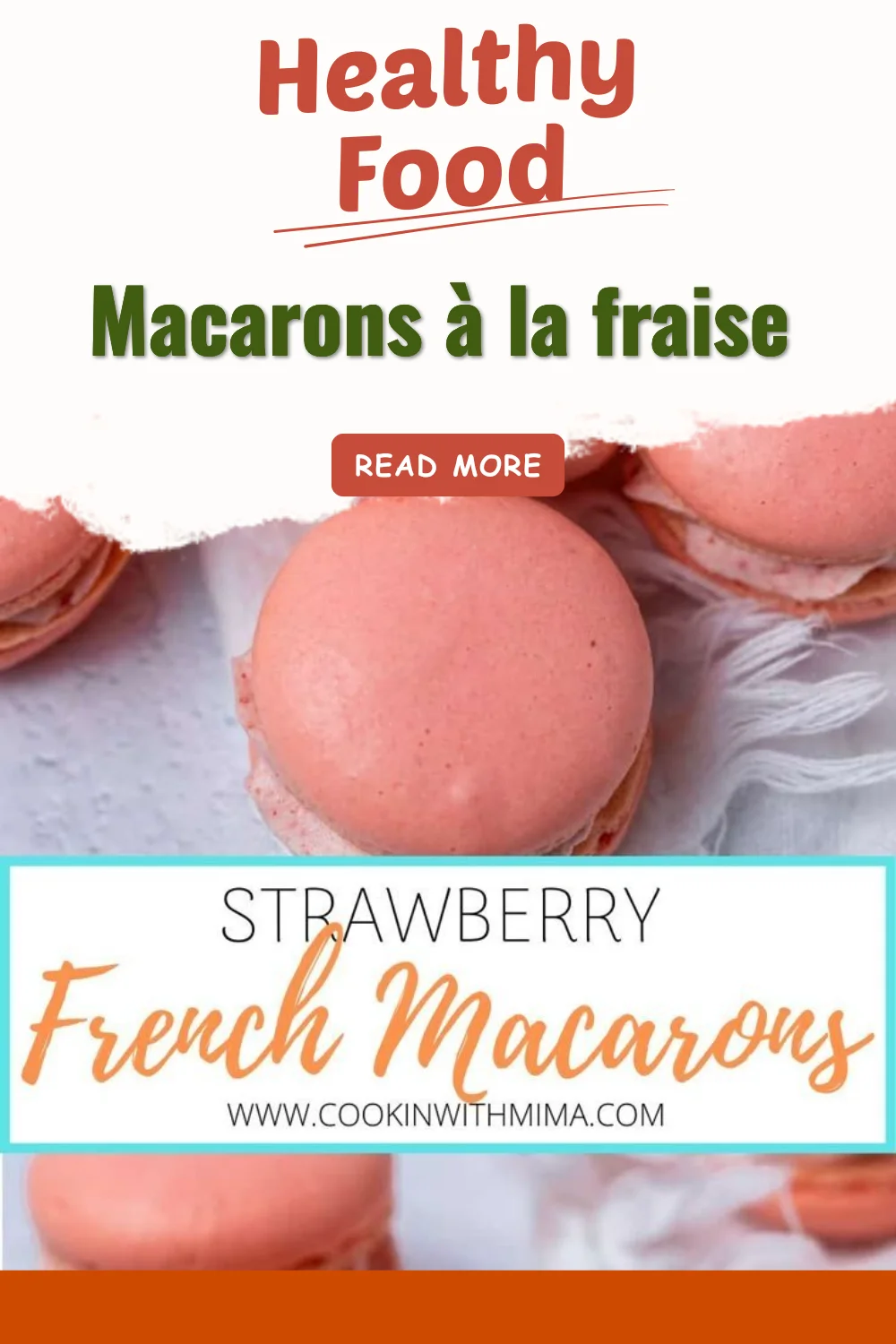 Macarons à la fraise délicatement présentés sur une assiette blanche
