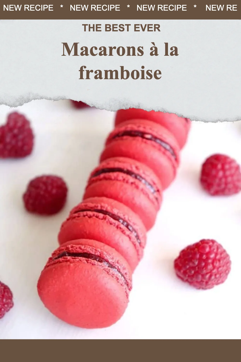 Macarons à la framboise, délicatement préparés avec une garniture fruitée.