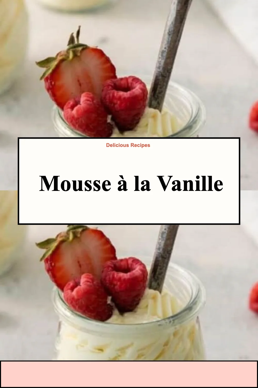 Mousse à la vanille aérée et délicieuse dans un verre de dessert